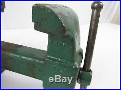 Vintage Wilton Tradesman Anvil Vise 3-1/2 Jaws Swivel Base Green Bench Vise