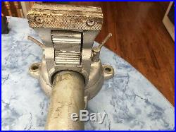 Vintage Wilton USA Bullet 3 1/2 Vise withSwivel Base, Pipe Jaws, Anvil, Working