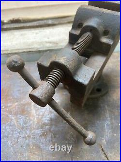 Vintage Yankee Tools Machinist Vise No 993 & Locking Swivel Base No 1993