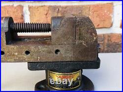 Vintage Yankee Tools Machinist Vise No 9 & Locking Swivel Base No 4992