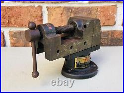 Vintage Yankee Tools Machinist Vise No 9 & Locking Swivel Base No 4992