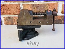 Vintage Yankee Tools Machinist Vise No 9 & Locking Swivel Base No 4992