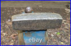 Vintage Yost 204, 4, Bench Anvil Vise, Swivel Rotating Base, Straight Handles