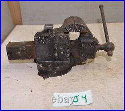 Vintage machinist bench vise Prentiss No 19 swivel head & base collectible J4