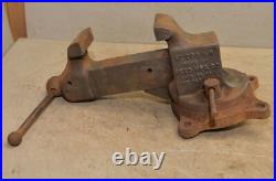 Vintage rare Reed No 203 1/2R bench vise swivel base collectible tool
