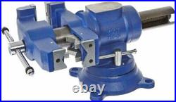 Vises 750-DI Multi-Jaw Rotating Combination Bench & Pipe Vise with Swivel Base