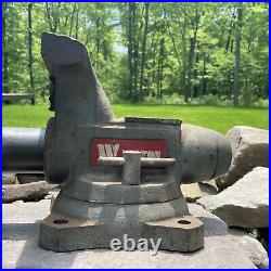 Vtg 6 Wilton Bullet Bench Vise withSwivel Base And Pipe Jaw USA Made Tradesmen