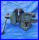 Vtg Littlestown No. 25 Bench Vise 3-1/2, Rare W Pipe Jaws Swivel Base LITTCO