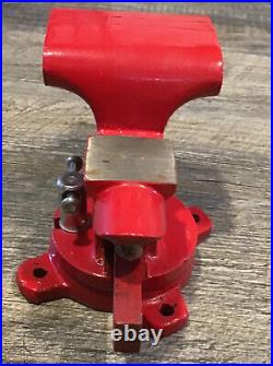 Vtg New Old Stock Cast Iron Bench Vise Swivel Base 3 1/2 Jaws Original Box