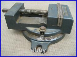 Vtg Palmgren 4 1/2 Milling Machine Drill Press Vise With Swivel Base No Handle