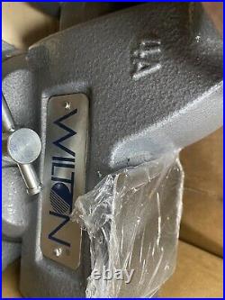 Vtg. Wilton 744 Mechanics Vise 4''jaws, With Swivel Base & Pipe Grip 35 Lbs Vice