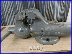 Vtg Wilton Bullet Bench Vise 5 Jaws Heavy 68 Pounds, No Swivel Base Included