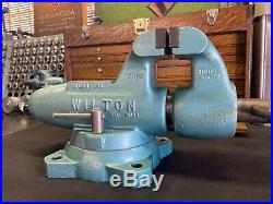 WILTON 4 1/2 JAWS MACHINIST BULLET VISE With SWIVEL BASE SUPER CLEAN MADE IN USA