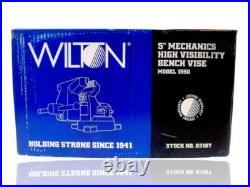 Wilton #1550 Mechanics High Visibility Bench Vise 5 with Swivel Base #63187 New