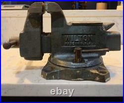 Wilton 1644 Mechanics Bench Vise 4 Jaw Full Swivel Base Pipe Clamp Tool 1644