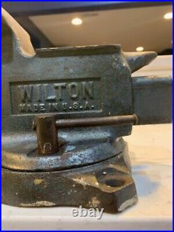 Wilton 1644 Mechanics Bench Vise 4 Jaw Full Swivel Base Pipe Clamp Tool 1644
