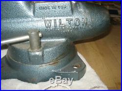 Wilton 28826 Bullet Vise C1 Combo Pipe Bench Swivel Base 4 1/2 clamp EUC