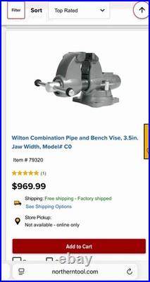 Wilton 3-1/2 in Swivel Base Cast Iron Combination Pipe & Bench Vise C0