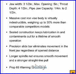 Wilton 3-1/2 in Swivel Base Cast Iron Combination Pipe & Bench Vise C0