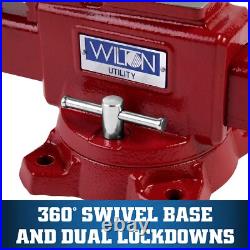 Wilton 5.5 Inch Heavy Duty Bench Vise with 360 Degree Swivel and Pipe Jaws