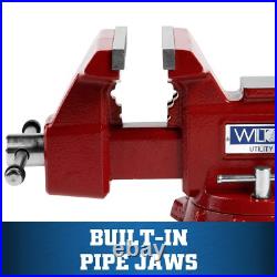 Wilton 5.5 Inch Heavy Duty Bench Vise with 360 Degree Swivel and Pipe Jaws