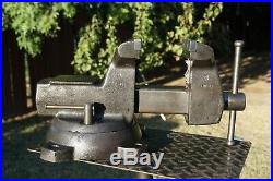 Wilton 5'' Jaw Bench Vise, Heavy Duty, With Swivel Base & Pipe Grips, 40 Lb Vice