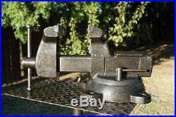 Wilton 5'' Jaw Bench Vise, Heavy Duty, With Swivel Base & Pipe Grips, 40 Lb Vice