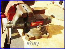 Wilton 5 Vise 1750 withSwivel Base & Pipe Grip Jaws Machinist Bench