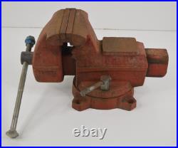 Wilton 845 5 Bench Vise 110850 with Steel Jaws Base Swivel Pivot REPLACED HANDLE