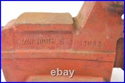 Wilton 845 5 Bench Vise 110850 with Steel Jaws Base Swivel Pivot REPLACED HANDLE