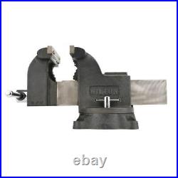 Wilton Bench Shop Vise 8 Jaw Width, 4 Throat Depth, Swivel Base, Cast Iron