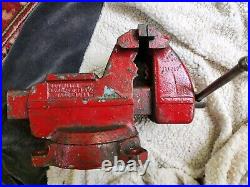 Wilton Mechanics Bench Vise 4 Jaw 6.5 open Full Swivel Base Pipe weighs 33.5 lb