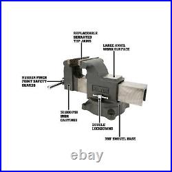 Wilton Shop Bench Vise, 8 Jaw Width, 8 Max Jaw Opening, 4 Throat (Model WS8)