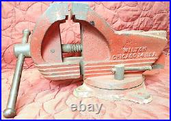 Wilton Shop King Bench Vise 4 Jaw Swivel Base Chicago 14 Made In USA Vintage