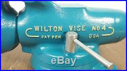 Wilton Tool Corp no4 Bullet Vise With Swivel Base Early Fish Hook Logo 1941/2