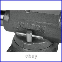 Wilton WL9-28832 Machinist 5 in. Jaw Round Channel Vise with Swivel Base New