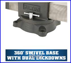 Wilton WS6 Work Shop Bench Vise with 6in Jaw, 3.5in Throat and Steel Swivel Base