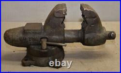 Wilton bullet vise 3 1/2 jaw swivel base USA pipe jaws & anvil 50 lb heavy duty