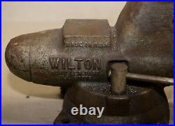 Wilton bullet vise 3 1/2 jaw swivel base USA pipe jaws & anvil 50 lb heavy duty