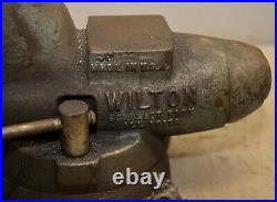 Wilton bullet vise 3 1/2 jaw swivel base USA pipe jaws & anvil 50 lb heavy duty