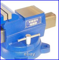 Yost Bench Vise 8 W Jaw Heavy-Duty Utility Swivel Base Deep Grip Machinist Jaws