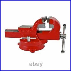 Yost Vises Model ADI-5 Bench Vise Austempered Ductile Iron Swivel Base 5in Red