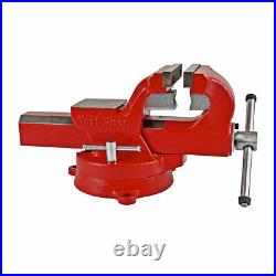 Yost Vises Model ADI-5 Bench Vise Austempered Ductile Iron Swivel Base 5in Red