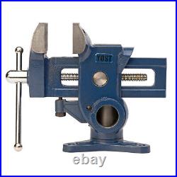 Yost Vises Model MAV-3.5 Multi Angle Vise Gray Iron Swivel Base 3.5in Blue