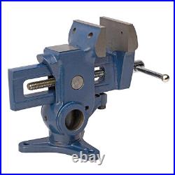 Yost Vises Model MAV-3.5 Multi Angle Vise Gray Iron Swivel Base 3.5in Blue