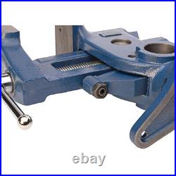 Yost Vises Model MAV-3.5 Multi Angle Vise Gray Iron Swivel Base 3.5in Blue